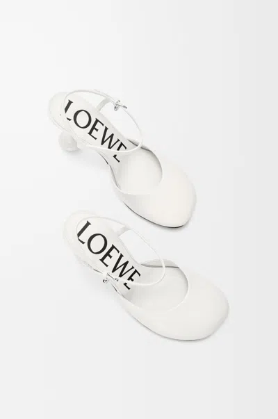 Loewe Slingback High Heel Sandals In White