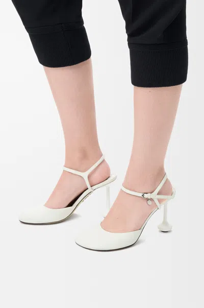 Loewe Slingback High Heel Sandals In White