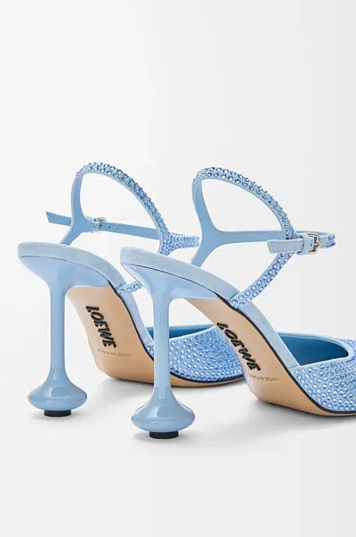 Loewe Round Toe High Heel Sandals In Blue