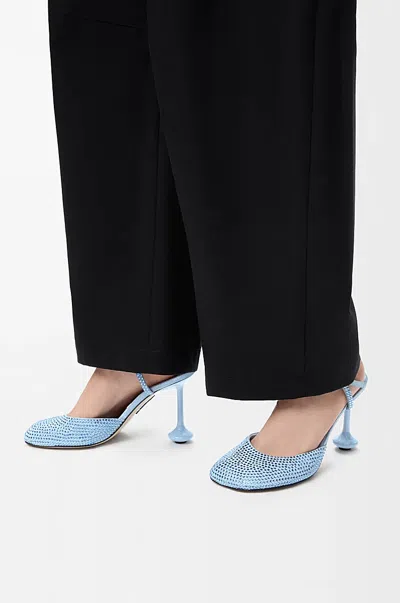 Loewe Round Toe High Heel Sandals In Blue
