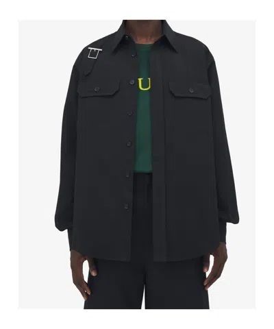 Alexander Mcqueen Mcqueen T-bar Harness Utility Button-up Shirt In Black
