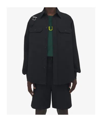Alexander Mcqueen Mcqueen T-bar Harness Utility Button-up Shirt In Black