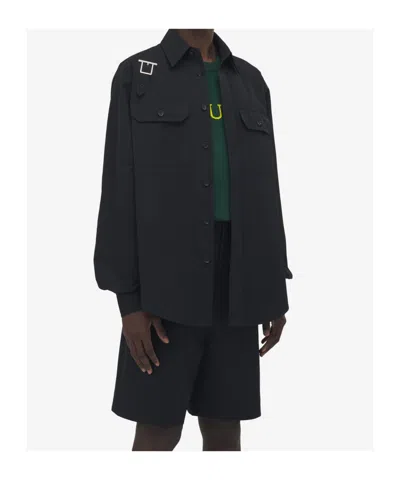 Alexander Mcqueen T-bar Harness Overshirt In Black