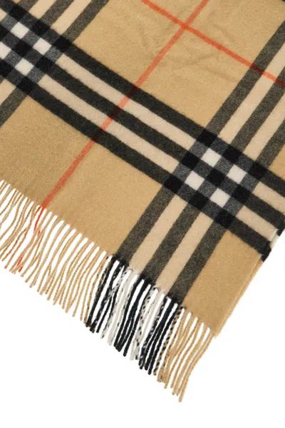 Burberry Beige Signature Scarf In Brown