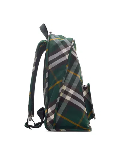 Burberry Check Pattern Shield Backpack With Front Zip