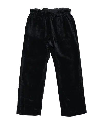 Bonpoint Elastic-waist Velvet Trousers In Black