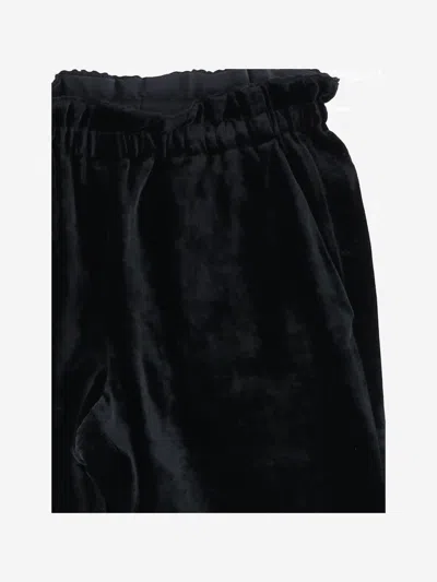 Bonpoint Elastic-waist Velvet Trousers In Black