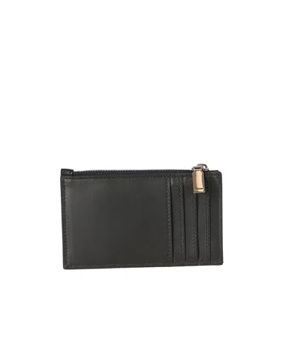 Alexander Mcqueen Debossed-logo Zipped Cardholder In Black