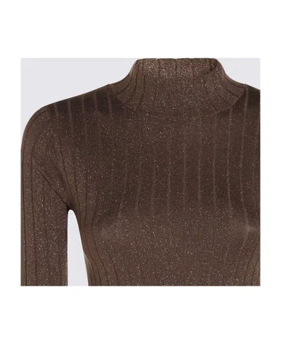 Brunello Cucinelli Ribbed-knit Cashmere And Silk-blend Top In Brown