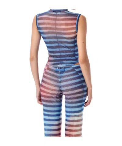 Jean Paul Gaultier Air Stripe Sheer Tulle Top