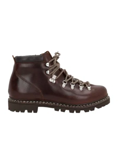 Paraboot Round Toe Hiking Boots In Black