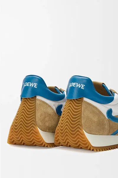Loewe Sneakers Flow Runner Multicolor In Pelle Scamosciata E Nylon  Uomo In Brown