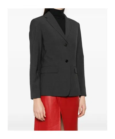 Theory Single-breasted Blazer In Black