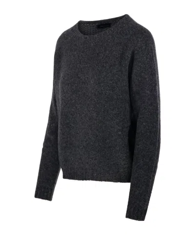 Roberto Collina Ribbed Knit Sweater In Blue
