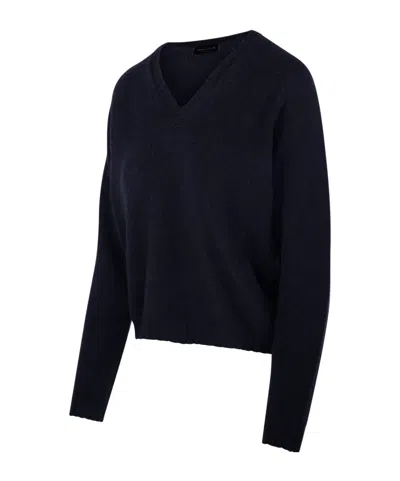 Roberto Collina V-neck Long-sleeve Sweater In Blue