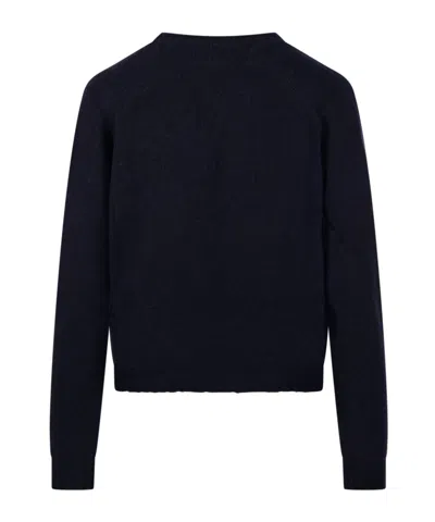 Roberto Collina V-neck Long-sleeve Sweater In Blue