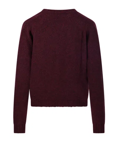 Roberto Collina V-neck Knitted Sweater In Red