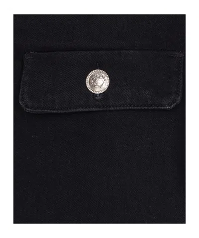 Liu •jo Embellished-crystal Pocket Mini Skirt In Black