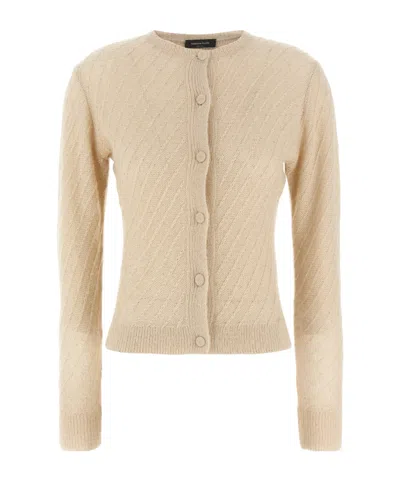 Fabiana Filippi Sequin Crochet Cardigan Sweaters And Cardigans Beige In Neutral