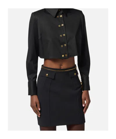 Elisabetta Franchi Short Shirt With Long Sleeves And Collar