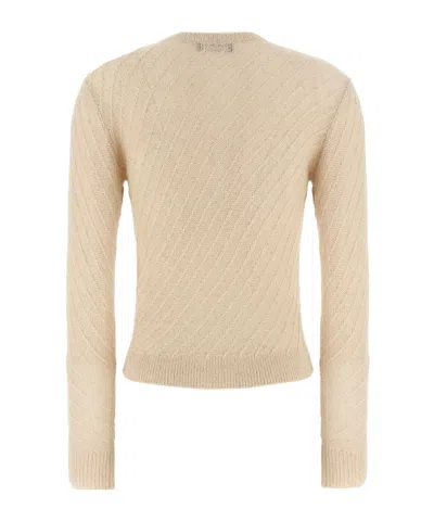 Fabiana Filippi Sequin Crochet Cardigan Sweaters And Cardigans Beige In Neutral