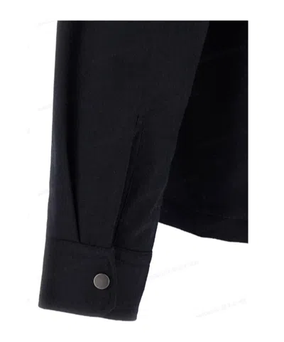 Zegna Padded Techmerino Shirt Jacket In Black