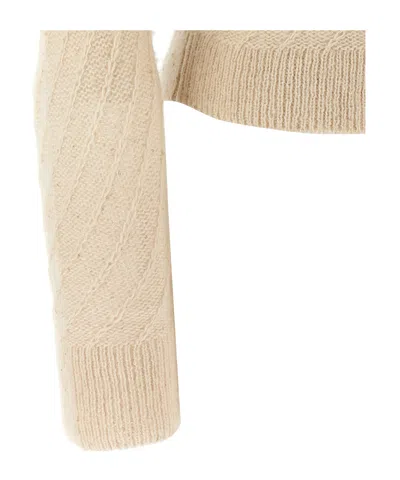 Fabiana Filippi Sequin Crochet Cardigan Sweaters And Cardigans Beige In Neutral