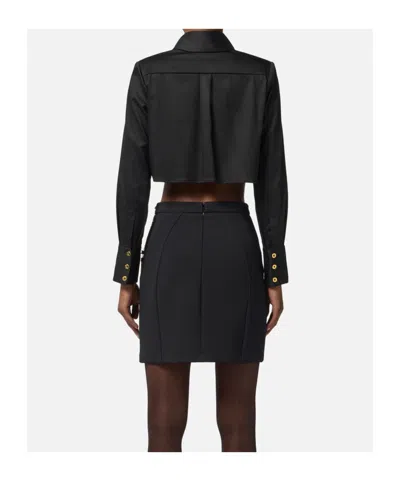 Elisabetta Franchi Short Shirt With Long Sleeves And Collar