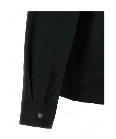 Zegna Padded Techmerino Shirt Jacket In Black
