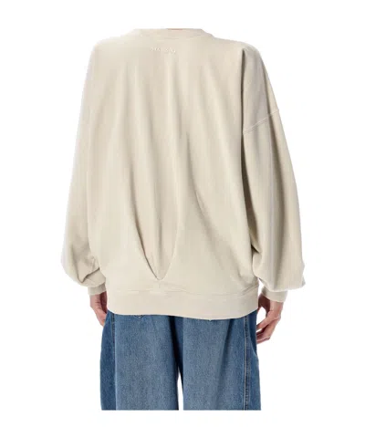 Isabel Marant Étoile Twist-detail Crew-neck Sweatshirt In Neutral