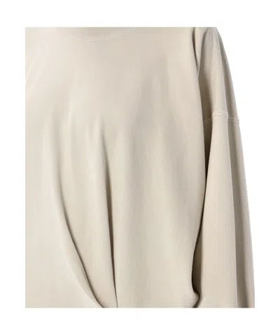 Isabel Marant Étoile Twist-detail Crew-neck Sweatshirt In Neutral