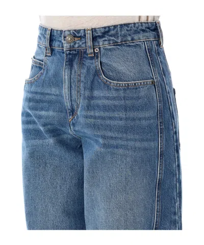Isabel Marant Étoile Oriane Side-seam Detail Jeans In Blue