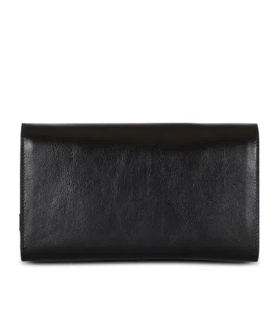 Balmain Crinkled Leather Wallet With Shuffle Chain