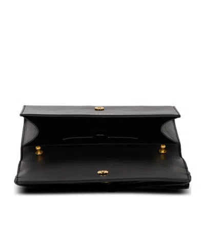 Balmain Crinkled Leather Wallet With Shuffle Chain