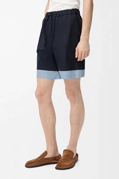 Loewe Elastic-waistband Shorts In Blue
