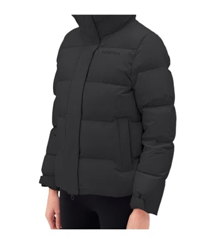 Duvetica Long-sleeved Down Jacket In Black