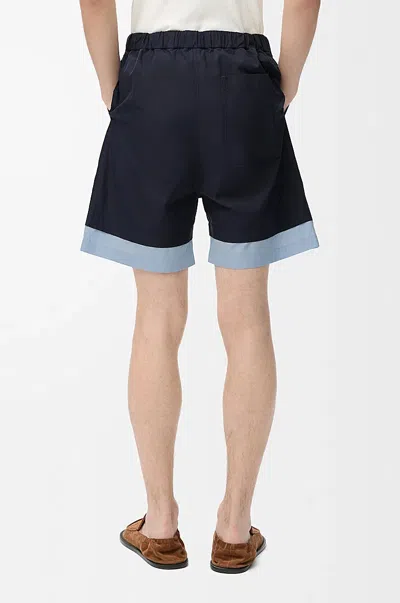 Loewe Elastic-waistband Shorts In Blue