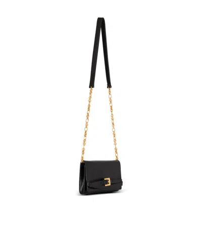 Balmain Crinkled Leather Wallet With Shuffle Chain