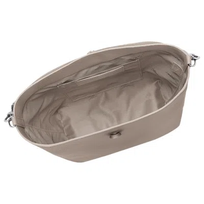 Longchamp Medium Le Roseau Leather Hobo Bag In Brown
