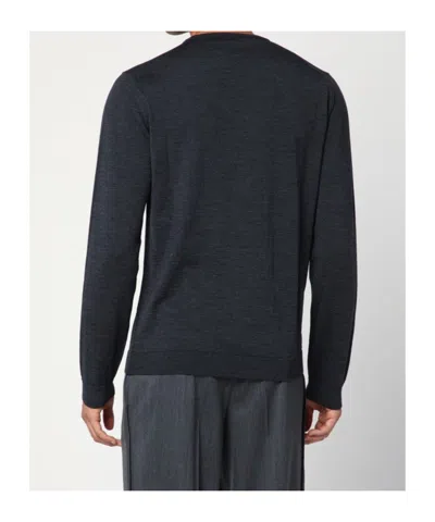 Roberto Collina Crewneck Knitted Sweater In Black