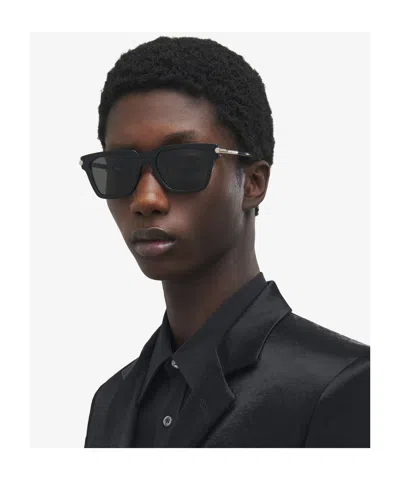 Alexander Mcqueen Men's T-bar Icon Square Sunglasses In Black/grey