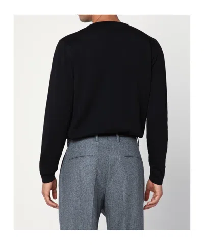 Roberto Collina Cotton Sweater In Black In Black
