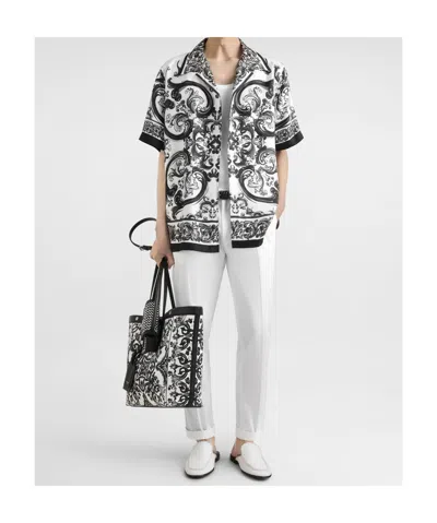 Dolce & Gabbana Straight-leg Trousers In White