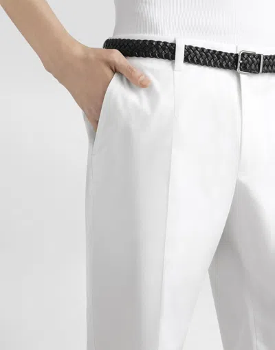 Dolce & Gabbana Straight-leg Trousers In White