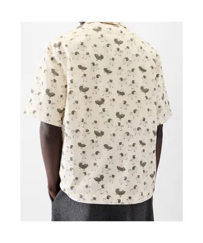 Jacquemus Mens La Chemise Jean Graphic-print Cotton Shirt Duck Light Beige Gr