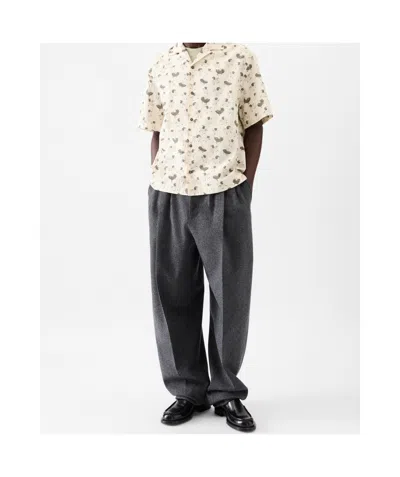 Jacquemus Mens La Chemise Jean Graphic-print Cotton Shirt Duck Light Beige Gr
