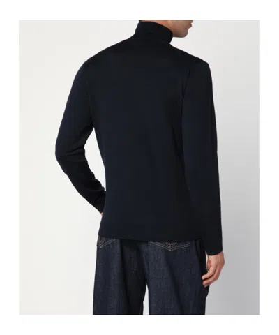 Roberto Collina High-necked Long-sleeve Knitted Sweater In Black