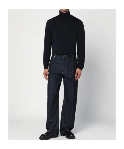 Roberto Collina High-necked Long-sleeve Knitted Sweater In Black