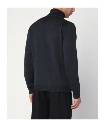 Roberto Collina Wool Pullover Blue In Blue