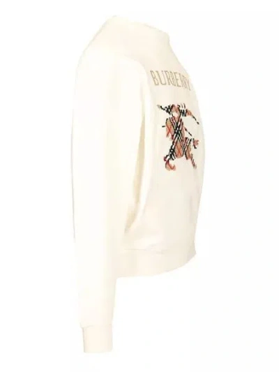Burberry Crewneck Cotton Sweatshirt With Cross Stitch Ekd